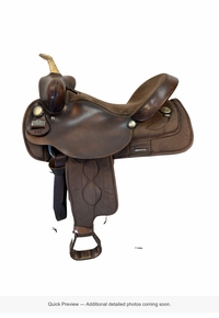 16 Inch Used Big Horn Cordura Trail Saddle Wide Tree 232