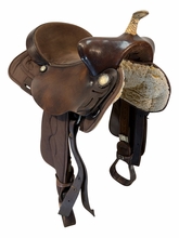 16 Inch Used Big Horn Cordura Trail Saddle Wide Tree 232