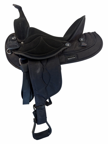 SOLD 2026/07/10 16 Inch Used Big Horn Cordura Trail Saddle Wide Tree 603