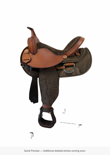 16 Inch Used Big Horn Flex Cordura Trail Saddle Wide Tree 325