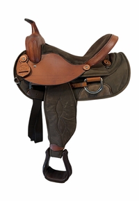16 Inch Used Big Horn Flex Cordura Trail Saddle Wide Tree 325