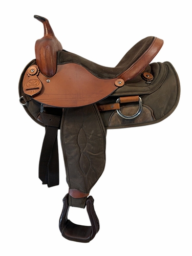 16 Inch Used Big Horn Flex Cordura Trail Saddle Wide Tree 325