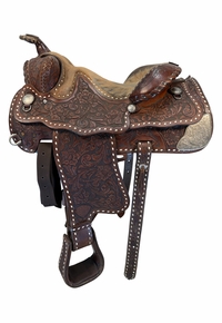 16 Inch Used Big Horn King Brand Show Saddle Medium Tree