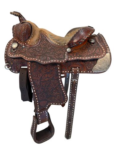 16 Inch Used Big Horn King Brand Show Saddle Medium Tree
