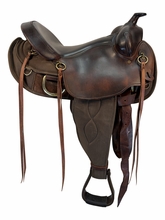 16 Inch Used Big Horn King of Mule Cordura Trail Saddle Medium Tree 305