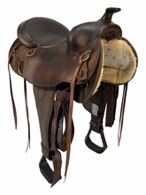16 Inch Used Big Horn King of Mule Cordura Trail Saddle Medium Tree 305