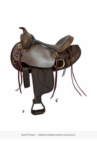 16 Inch Used Big Horn King of Mules Cordura Trail Saddle Medium Tree 305