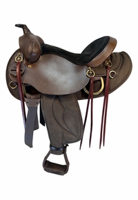 16 Inch Used Big Horn King of Mules Cordura Trail Saddle Medium Tree 305