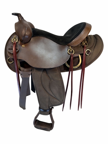 16 Inch Used Big Horn King of Mules Cordura Trail Saddle Medium Tree 305