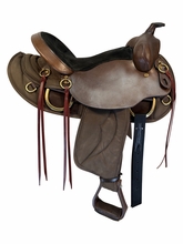 16 Inch Used Big Horn King of Mules Cordura Trail Saddle Medium Tree 305