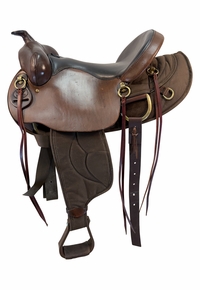 16 Inch Used Big Horn King Of Mules Cordura Trail Saddle  Medium Tree 305