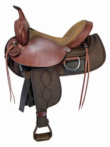 HOLD  2025/07/14c 16 Inch Used Big Horn Lady Flex Cordura Trail Saddle 323