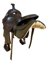 PRICE REDUCED! 16 Inch Used Big Horn Synthetic Roping Saddle 210 *Free Shipping*