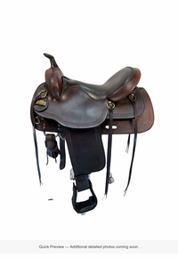 16 Inch Used Big Horn Trail Saddle Wide Tree 1655