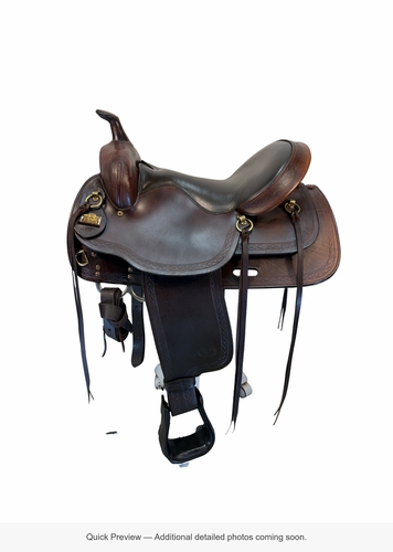 16 Inch Used Big Horn Trail Saddle Wide Tree 1655