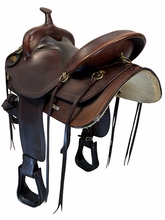 SOLD 2026/10/02 16 Inch Used Big Horn Trail Saddle Wide Tree 1655