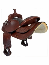 SOLD 2026/10/01j  16 Inch Used Big Horn Trail Saddle X Wide Haflinger Tree 1681