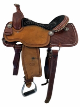 SOLD 2026/10/07j  16 Inch Used Billy Cook All Around Saddle Wide Tree 2042