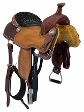 SOLD 2026/10/07j  16 Inch Used Billy Cook All Around Saddle Wide Tree 2042