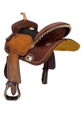 SOLD 2026/01/10   16 Inch Used Billy Cook Barrel Saddle 1530 Wide Tree