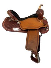 SOLD 2026/01/10   16 Inch Used Billy Cook Barrel Saddle 1530 Wide Tree