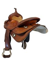 SOLD 2026/02/10   16 Inch Used Billy Cook Barrel Saddle Wide Tree 3506
