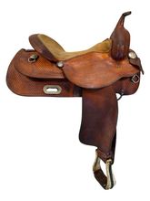 SOLD 2026/02/10   16 Inch Used Billy Cook Barrel Saddle Wide Tree 3506