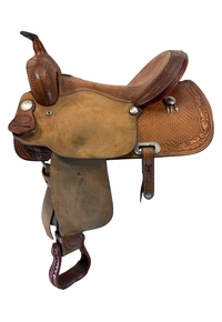 16 Inch Used Billy Cook Greenville Barrel Saddle  Medium Tree 280