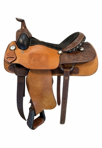 16 Inch Used Billy Cook Greenville Roping Saddle Wide Tree 73638