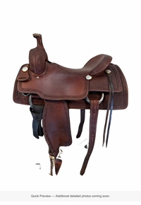 16 Inch Used Billy Cook Ranch Cutter Saddle Wide Tree 8960