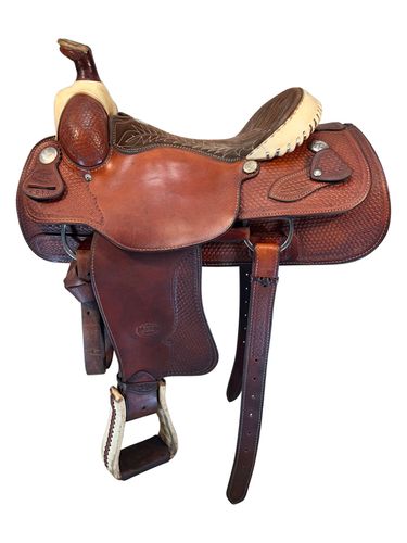 SOLD 2025/11/28e  16 Inch Used Billy Cook Roping Saddle 4011