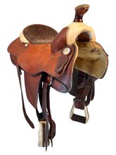SOLD 2025/11/28e  16 Inch Used Billy Cook Roping Saddle 4011