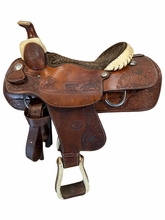 16 Inch Used Billy Cook Roping Saddle Wide Tree 9108