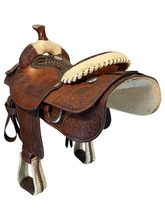 16 Inch Used Billy Cook Roping Saddle Wide Tree 9108