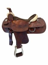SOLD on LAYAWAY 2026/05/29 2016 Inch Used Billy Cook Roping Saddle Wide Tree 9108