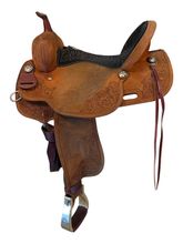 16 Inch Used Billy Cook Roughout Floral Barrel Saddle Wide Tree 1935