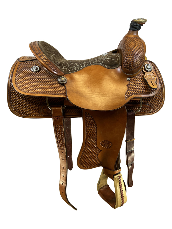 16 Inch Used Billy Cook Team Roper Saddle 2082 *Free Shipping*