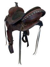 16 Inch Used Black Forest Treeless Trail Saddle Wide Tree