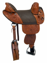 16 Inch Used Bob Marshall Treeless Endurance Trail Saddle Medium Tree 12341
