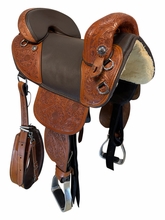 16 Inch Used Bob Marshall Treeless Endurance Trail Saddle Medium Tree 12341