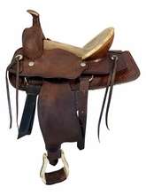16 Inch Used Buffalo Saddlery Roping Saddle Wide Tree 1800