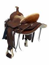 16 Inch Used Buffalo Saddlery Roping Saddle Wide Tree 1800