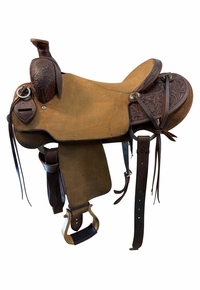 16 Inch Used Cactus Saddlery Ranch Saddle Medium Tree