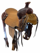 16 Inch Used Cactus Saddlery Ranch Saddle Medium Tree