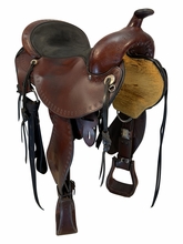 SOLD 2026/06/08j  16 Inch Used Circle Y Alabama Gaiter Trail Saddle Wide Flex Tree 1581