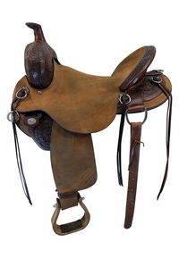 16 Inch Used Circle Y Drover Trail Saddle Medium Tree 2382