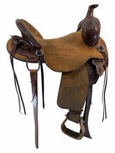 16 Inch Used Circle Y Drover Trail Saddle Medium Tree 2382
