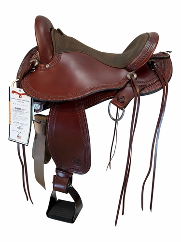 SOLD 2026/09/09  16 Inch Used Circle Y Grey Forest Endurance Saddle Wide Flex2 Tree 1689