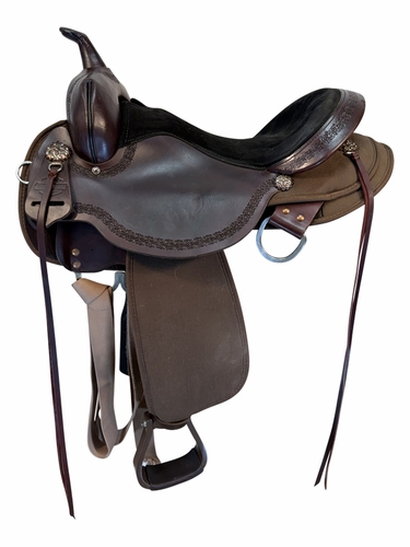16 Inch Used Circle Y High Horse Daisetta Cordura Trail Saddle Wide Tree 6914