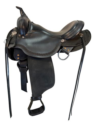 16 Inch Used Circle Y High Horse Daisetta Cordura Trail Saddle Wide Tree 6914
